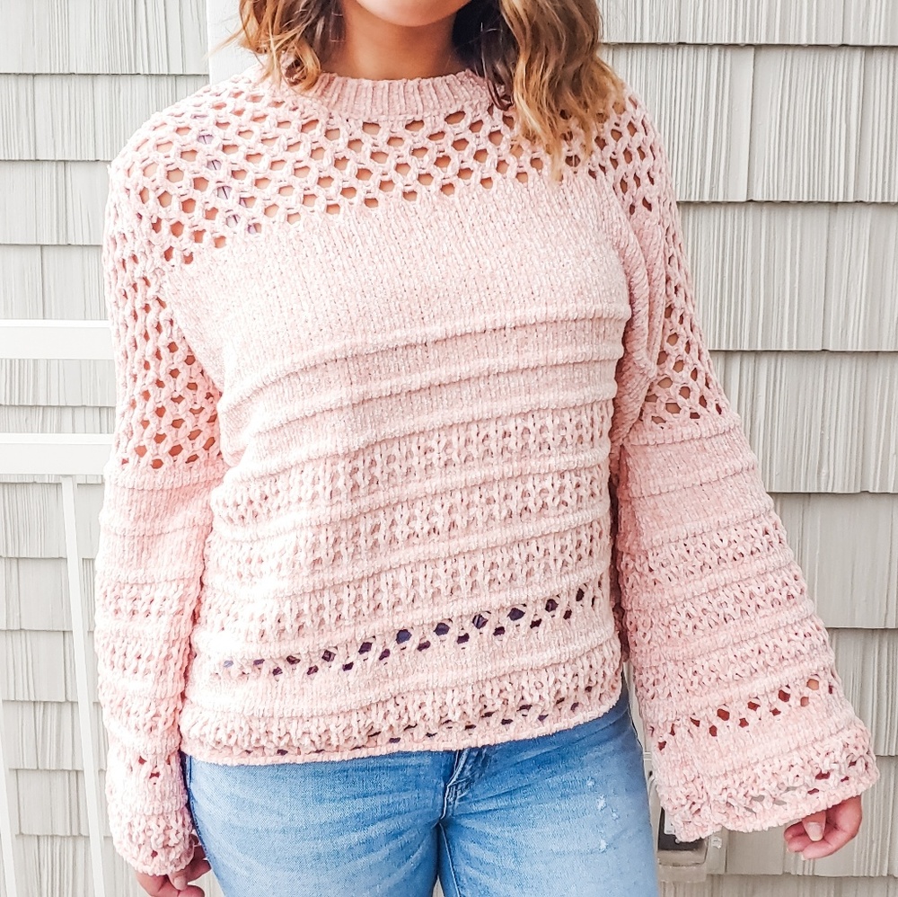 Super Soft Pink Knit Sweater